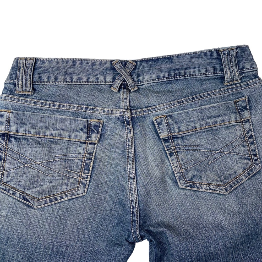 Aeropostale Denim Bermuda Shorts Women's Size 5/6‎ Blue Jean Cuffed Pockets - Picture 4 of 6